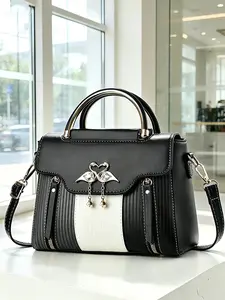 New High-Style Fashion Design Small Handbag for Women, Colorblock Casual Versatile Shoulder Crossbody Bag, Trendy Mini Square Purse, Casual Trendy Purses