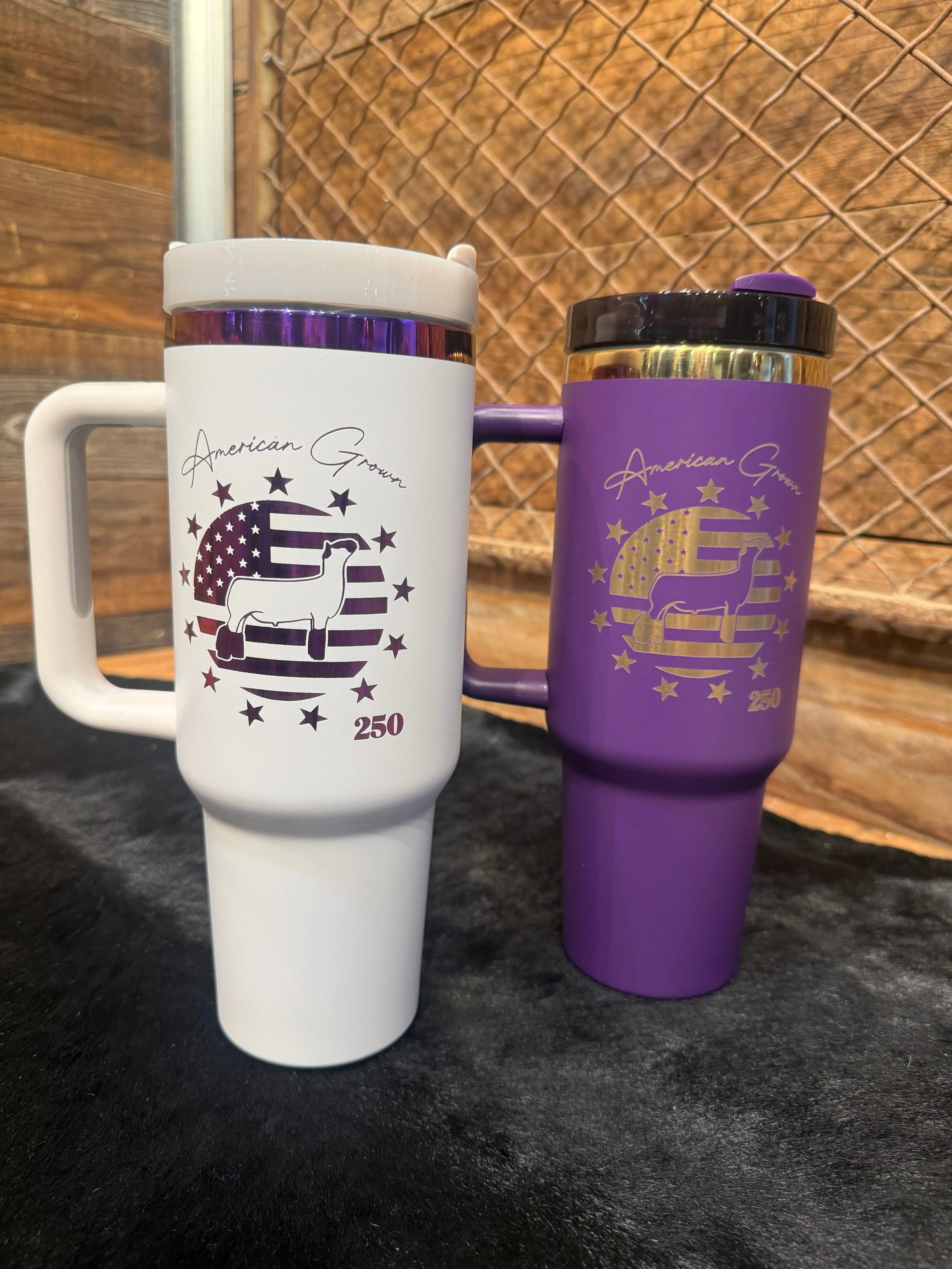 American Grown SHEEP 2026 NEW Design USA Custom Engraved 40oz 250 TUMBLER Fair LIVESTOCK SHOW Lamb