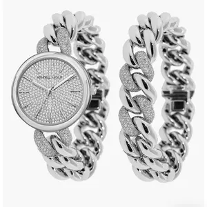 I TOUCH Women's Kendall + Kylie Silver Watch/Bracelet Set, 40mm