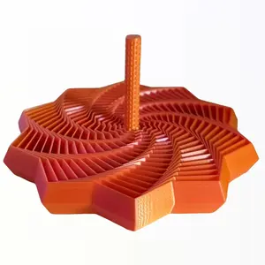 4.5" Medium 3D Print Fidget Expandable Multi Color (Pink Gold) Star with Handle for Stress Relief or Fun Desk Toy Adult Child Gift #33