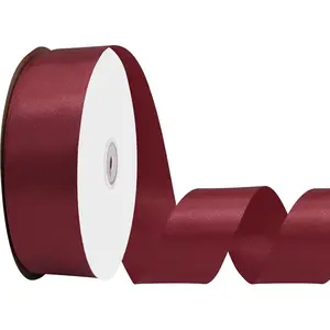 Burgundy Ribbon 1-1/2 Inch x 100 Yards Ribbon for Gift Wrapping Flower Bouquet Crafts Weddings Floral Arrangements Bows