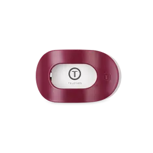 TELETIES Wild Side Small Flat Round Hair Clip in Deep Magenta - Lightweight & Durable for All-Day Wear - Bendable Teeth for Secure Hold
