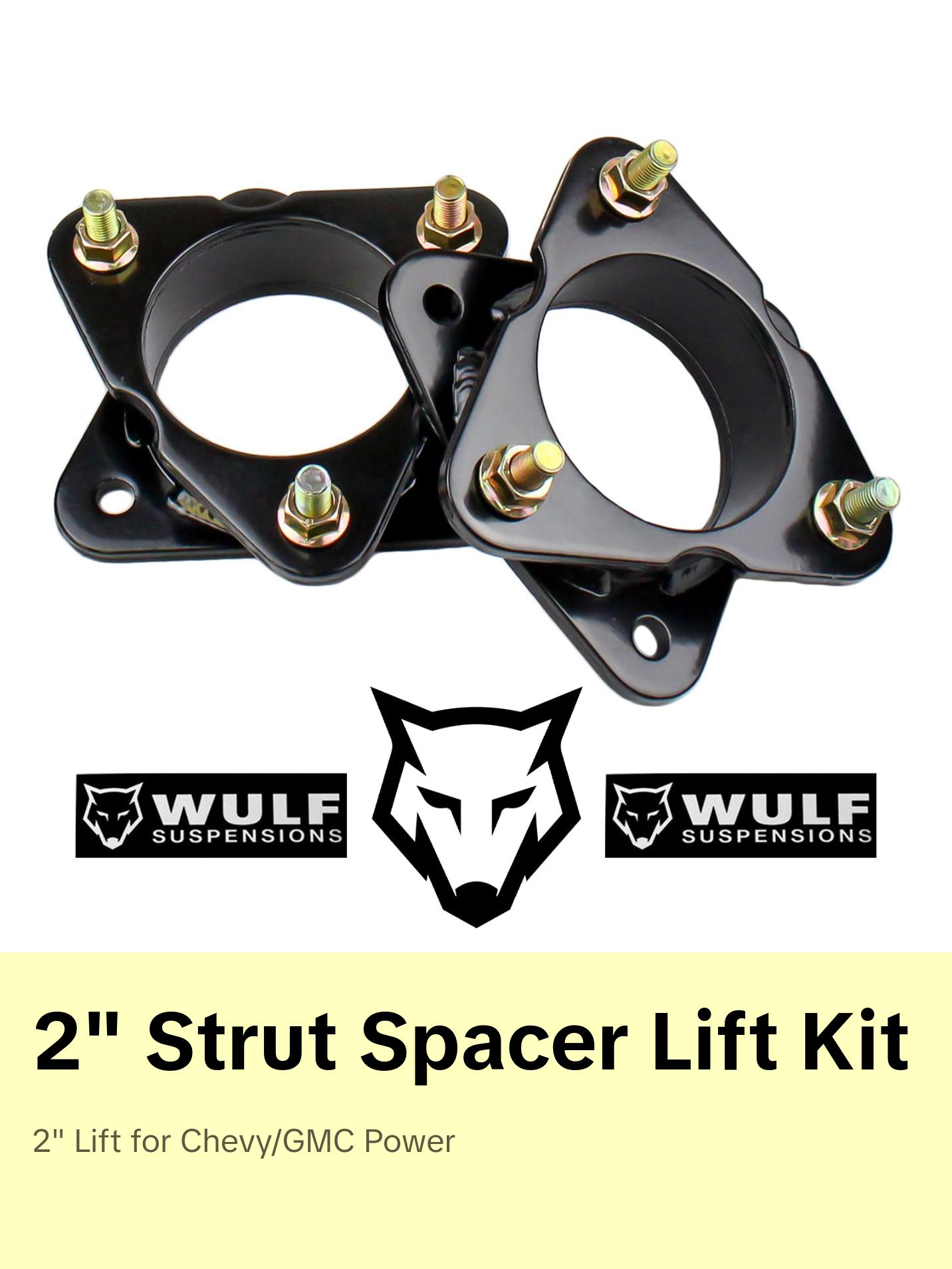 2" Front Strut Spacer Leveling Lift Kit For 2007-2018 Chevy Silverado GMC Sierra