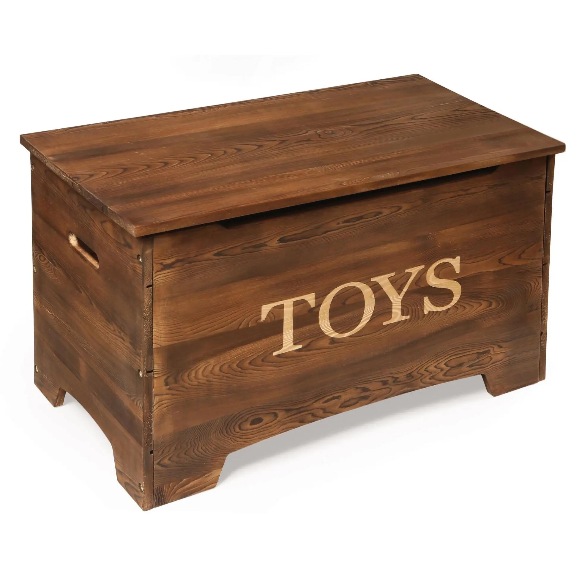 Solid Wood Rustic Toy Box Caramel Brown