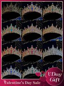 Women's Silver Color Wedding Crystal Crown Headpiece Tiaras, Elegant Royal Queen Accessory for Brides, Princess Birthday Party, Valentine's Gift, Elegant Crown Design