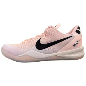 Nike Kobe 8 Academy P Low-Top Basketball Shoes for Men and Women in Pink and Black, Comfortable, Versatile, Slip-Resistant, and Durable Trending Shoes, House White Official Shoes to Get / Maison Mihara