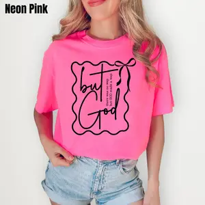 But God Ribbon Black Comfort Colors T-Shirt 'SBSNLB'