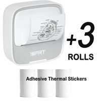 White-Gray Printer + 3 Rolls