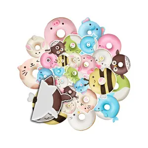 Squishy Donut Delights Stickers - 25pc Kawaii Donut Friends Collection