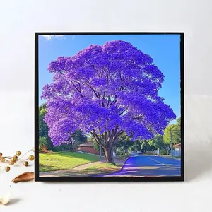 Frameless Diamond Painting Blue Tree Design, Full Circle Diamond Art Craft, Mosaic Wall Decor, DIY Home Decoration, Perfect Gift
