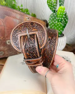 High Desert Tooled Leather Belt - Brown*