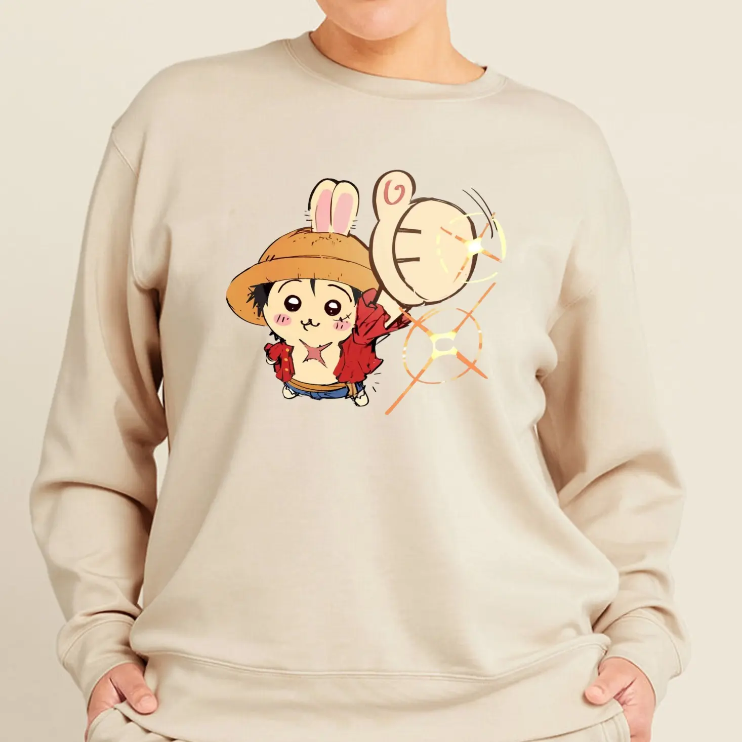 Chiikawa Usagi Sweatshirt, Cute Japanese Anime Manga Inspired