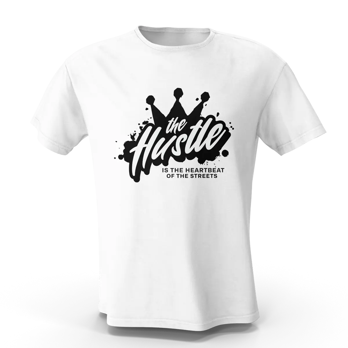 The Hustle T-shirt Cotton Fabric  T-shirt is the perfect addition to any wardrobe with its street-inspired style that still maintains a modest flair. It's everyday basics collection or as part of your fashionable club attire.