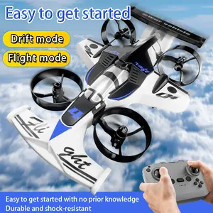 KYLVO 2-in-1 Flying RC Car Drone Toy – Dual Mode Land & Air, 360° Drift & Stunt Flight, One-Key Takeoff, 3 Speed Levels – Rechargeable Remote Control – Ideal Holiday Gift for Kids Remote-Controlled Car-Plane Combo