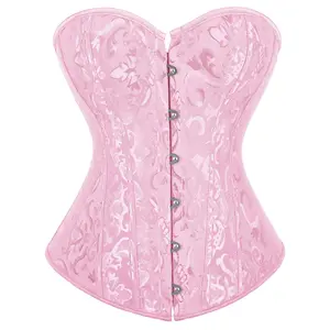 Corset Top Women's Bustier Corsets Sexy Lingerie Black Satin Waist Halloween Costumes Cincher Cosplay Halloween Gothic Party Outfit  Womenswear 2340-D1