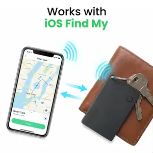 Smart Wallet Tracker Card for Wallet & Keys Works with iOS Find My 3-4 Year Battery IPX6 Waterproof No Charging Required Ultra-Thin Design