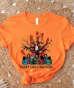 BLACKLYLY Orange Day Shirt Every Child Matters 2024 T-Shirt Awareness for Indigenous Orange Day Gift Indigenous Education Kindness and Equality September T-Shirt - Unisex Cotton Tee Shirt Top