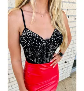 NASH V Rhinestone Bodysuit