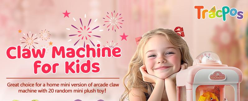 Claw Machine for Kids Mini Vending Machine Candy Grabber Prize Dispenser Toys for Girls Electronic Arcade Claw Game Machine with Lights Sound Rabbit Claw Ideal for Parties Birthdays