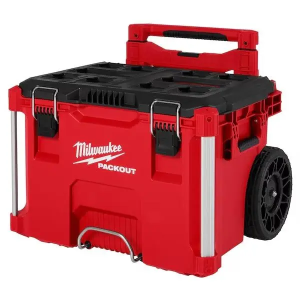 PACKOUT Rolling Tool Organizer - 22 in L x 19 in W x 29 in H, Polypropylene Construction, Red, for Tools & Hardware Storage