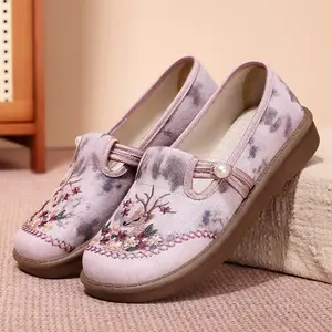 Versatile Summer Women's Shoes Ethnic Embroidered Cloth Shoes