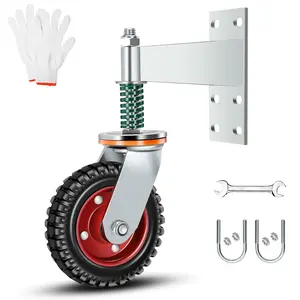 8 Inch Heavy Duty Fence Gate Wheel 600lb Capacity for Metal Tube Gates with 360  Rotation Spring Loaded Caster Includes Screws and  Durable Wheel for Smooth Gate Operation ()