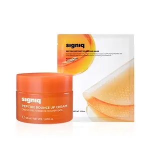signiq Peptide Lift & Plump Duo - Peptide Bounce Up Cream 50ml & Instant Plumping Mask for Enhanced Hydration and Elasticity