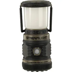 Streamlight Siege AA 200-Lumen Waterproof Compact Lantern - White & Red LEDs, Polymer Build, Stable Stand, Emergency Light for Camping & Emergencies, Coyote