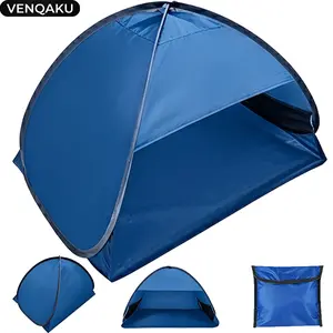 VENQAKU Mini Pop Up Beach Tent for Pets & Humans, Instant Automatic Sun Shade Canopy with Phone Holder, UV Protection Portable Head Shelter for Camping Hiking Picnic Outdoor Use