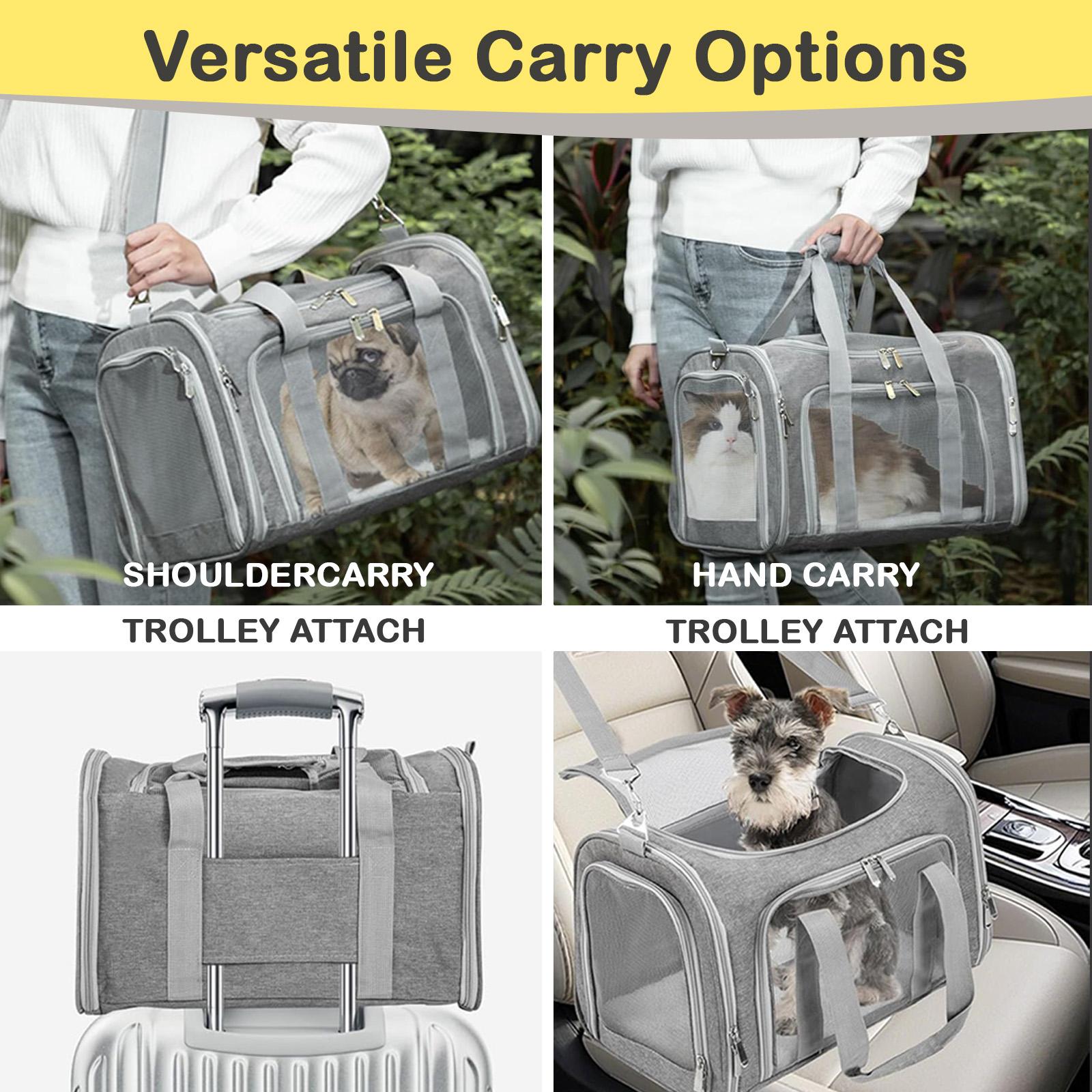 COZPAW Large Cat Carriers Dog Carrier Pet Carrier for Large Cats Dogs Puppies up to 25Lbs, Big Dog Carrier Soft Sided, Collapsible Travel Puppy Carrier - Large