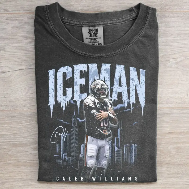 ICEMAN Chicago Football Vintage Style Tshirt, Caleb Williams Era Inspired Graphic Tee, Comfort Colors Game Day Top, Unisex Fit