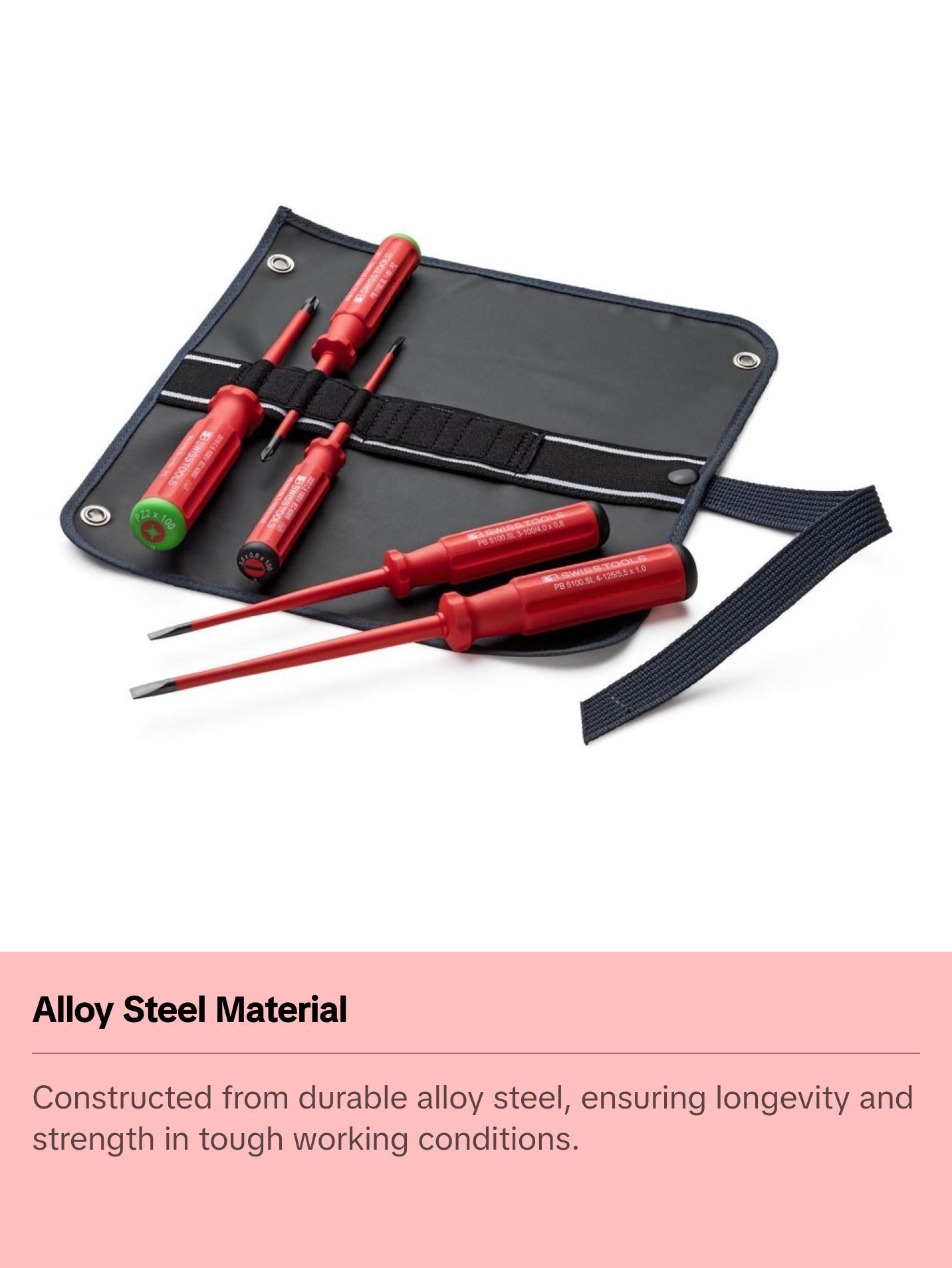 PB Swiss Tools PB 5543 Classic VDE Screwdriver Set, Slim, 6pcs