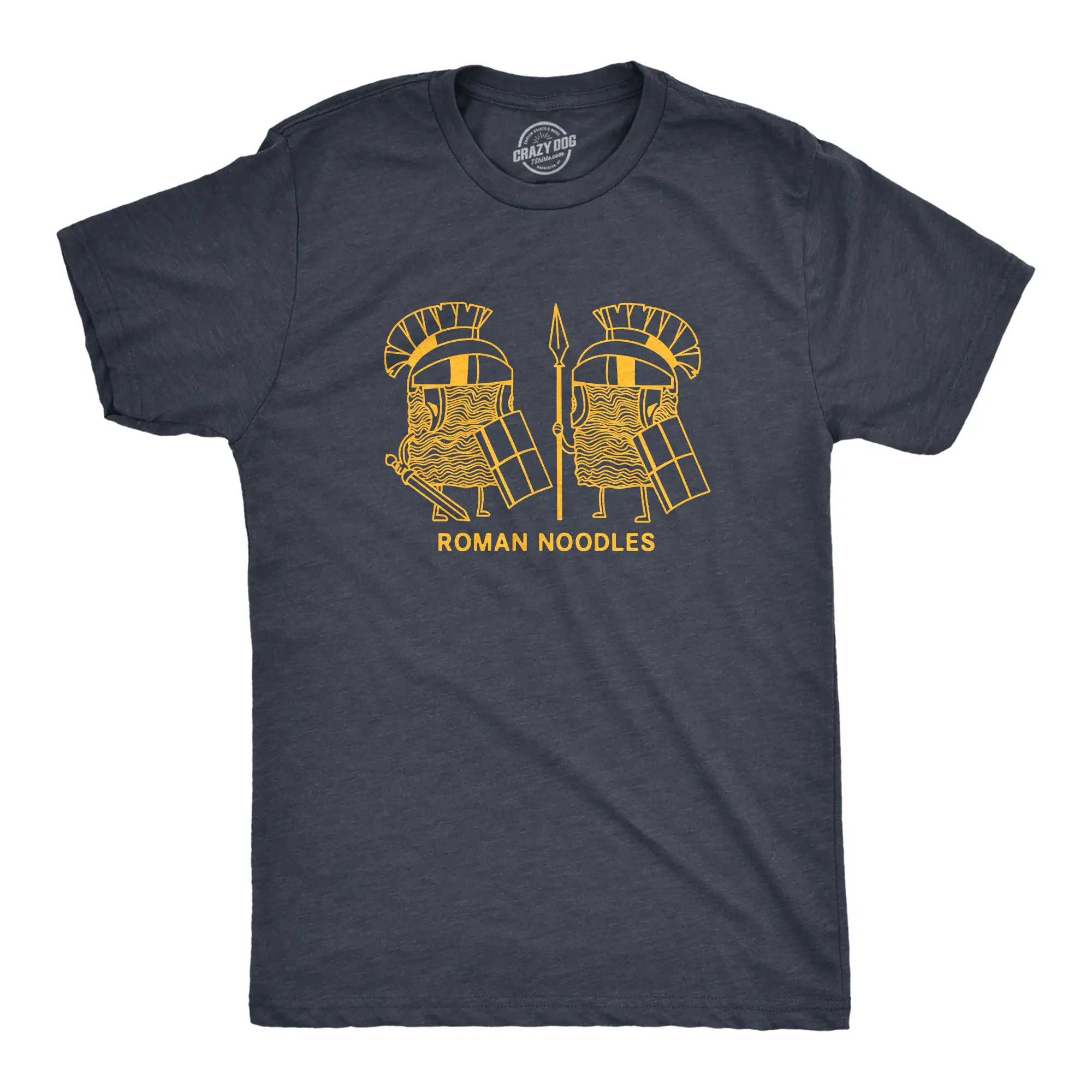 Mens Roman Noodles T Shirt Funny Ramen Ancient Rome Joke Tee for Guys Mens Funny T Shirts Cool Vintage Fashion T-Shirt Gift Classic Menswear Sarcastic Apparel for Men Funny Food Short Sleeve Novelty Tees for Navy -