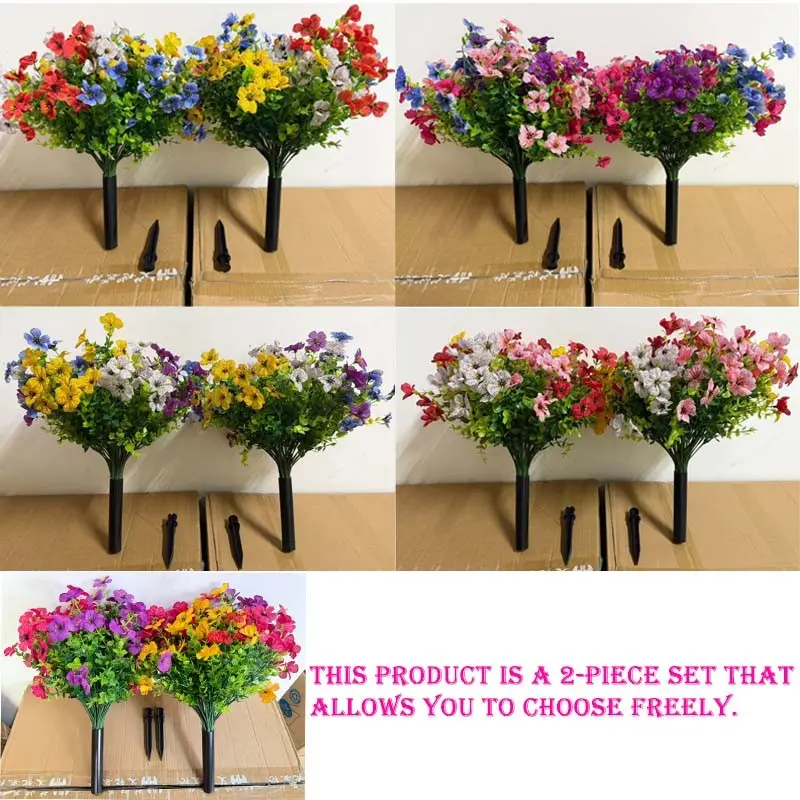 2-Piece Artificial Boxwood Garden Balls with Hydrangea Flowers, Plastic Faux Flowers, UV-Resistant Fake Bushes for Outdoor Gardens, Porch Decor, Artificial Flower Plant, Decorative Fake Plants