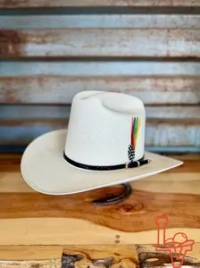 Los Vaqueros Fine Straw Hat Tall Crown 1000X Al Millon White Estilo Sinaloa