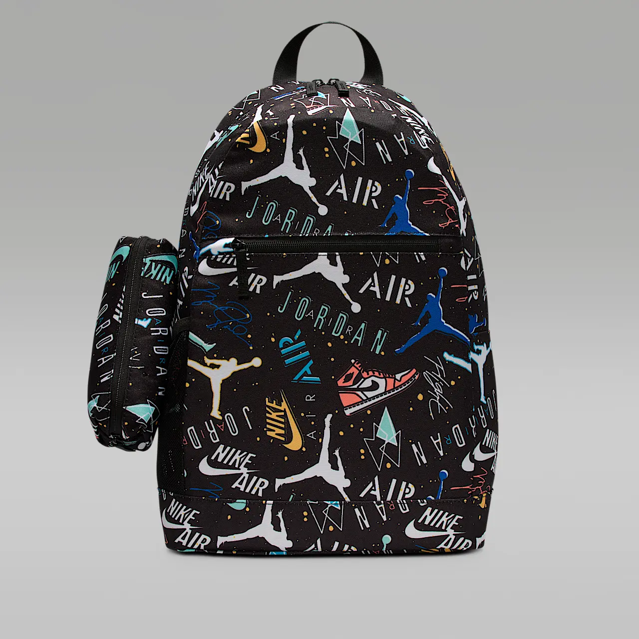 Nike Air School Backpack Multi-Color 9A0503-F69, School Backpack, Spacious Main Compartment, Multiple Storage Pockets, Adjustable Shoulder Straps, Durable Everyday Bag, Nike Sportswear Backpack