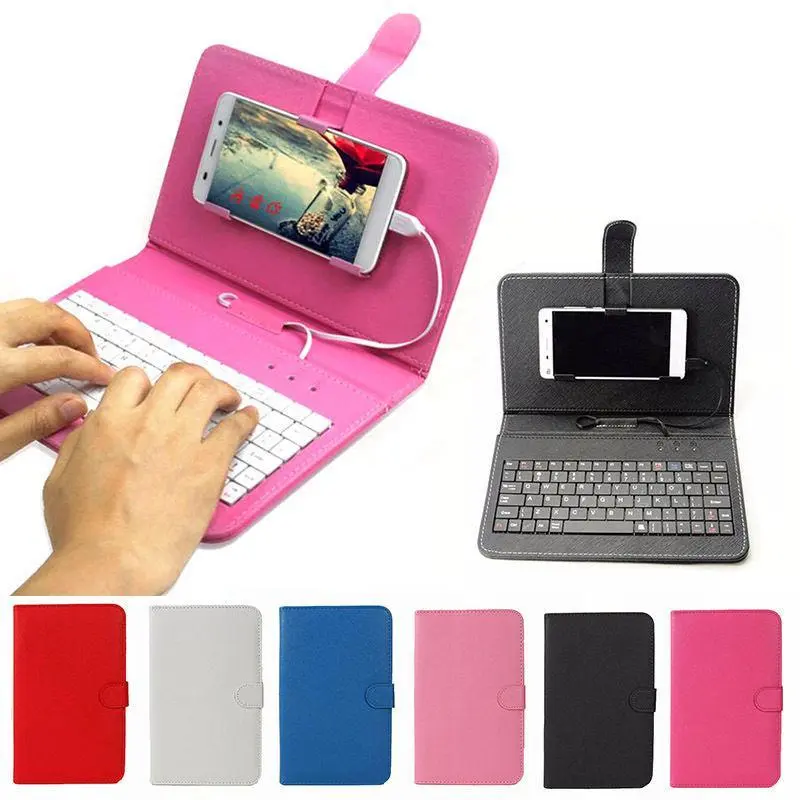 Ultra-Thin Tablet Bluetooth Keyboard Leather Case with Button, 10m Operating Distance, Tablet Keyboard Accessories