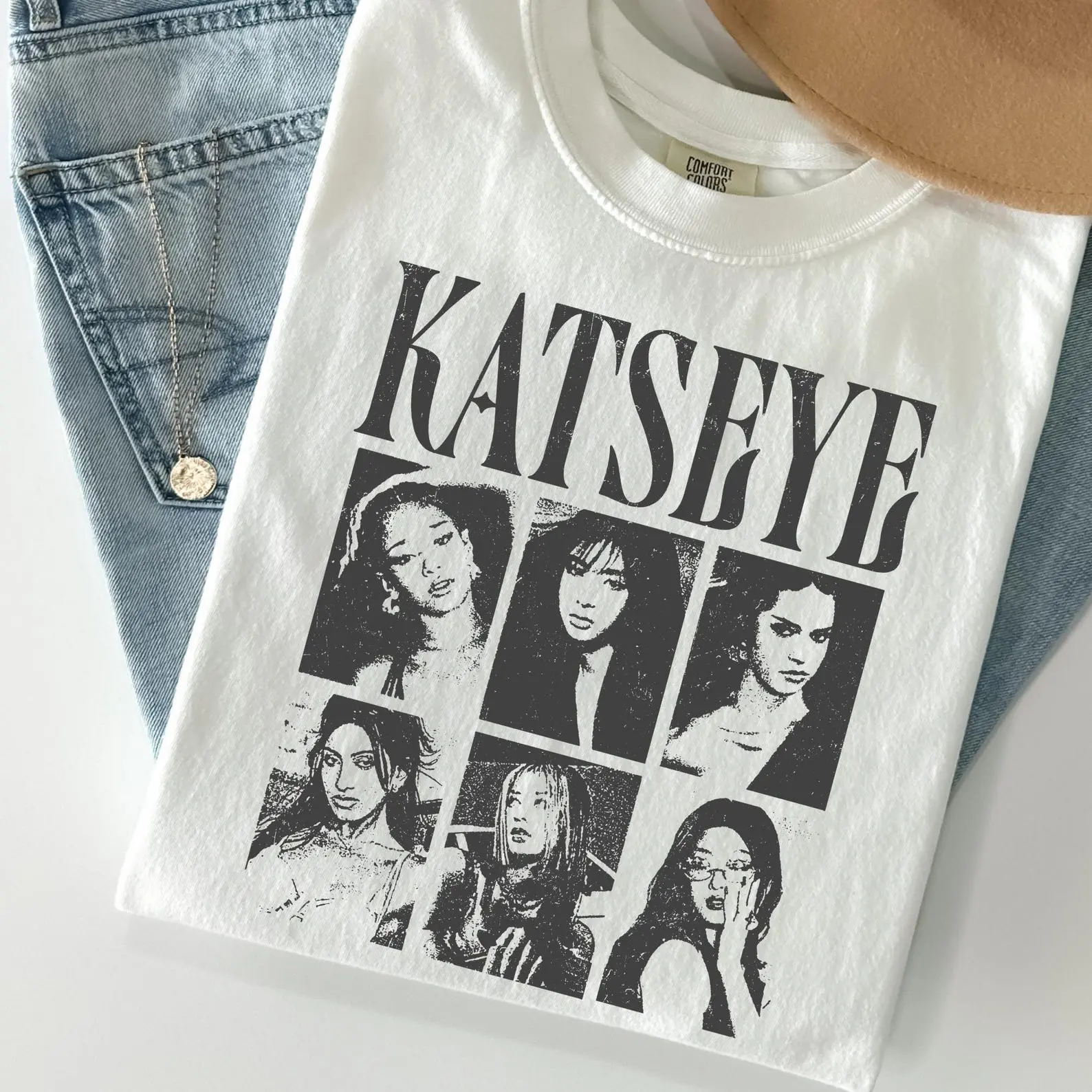 Vintage Katseye Music Comfort Colors Shirt,Katseye Kpop Graphics Shirt,Katseye Beautiful Chaos Shirt,Kpop Music Fan Gift,Katseye Girls Shirt