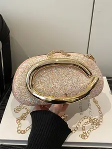 Elegant Sparkling Evening Bag, Fashion Handbag, Party Decoration Bag, Women's Shoulder Crossbody Bag, Chain Wallet for Christmas Party, Sparkling Finish, Perfect for Parties, Glamour