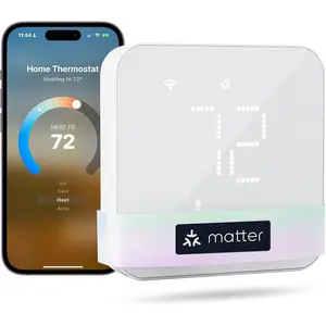 Thermostat for , WiFi Thermostat Works with Matter, Alexa,  ,  Assistant, App & Voice Control, 7x24h Scheduling, , C-Wire Required