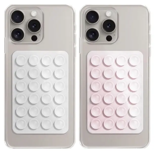 2pcs Silicone Suction Phone Case Adhesive Mount - Hands-Free, Strong Grip  Holder for Selfies and Videos - Durable, Easy to Use - iPhone and Android  Compatible - TikTok Shop