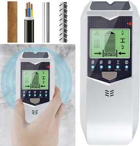 Stud Finder Wall Scanner Detector 5 IN 1 HD LCD Display for Metal Pipes AC Wires Joists Wooden Beams Rebars with Stud Mode Metal Mode AC Wire Detection for Home Decor Tool Box Handle