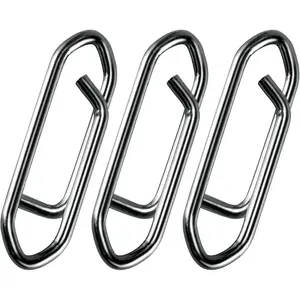 30pcs Fishing Lure Quick Clips in 3 Sizes, Fishing Gear Accessories, High Strength Stainless Steel Fish Clip Buckle Connectors for Saltwater & Freshwater Fishing Tackle