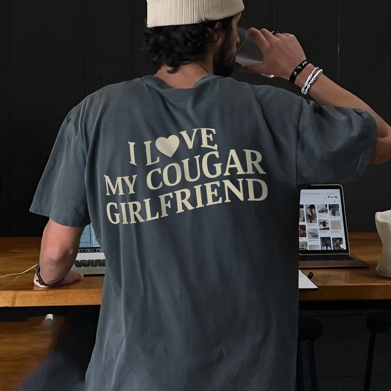 Victoria Maxwell, I Love My Cougar Girlfriend Shirt, BF Gift, Funny Gift for Him, Boyfriend Gift, I Love My Girlfriend Tee, I Heart My Cougar Shirt, V
