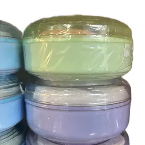 2PCS Baby Body Powder Puff with Case Soft Cosmetic Puff Applicator & Container for Gentle Daily Use and Storage