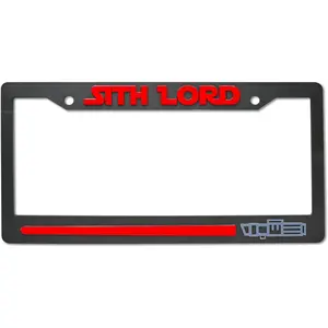Sith Lord V2 3D Raised License Plate Frame |   1 Pack Car License Plate Cover |   Universal US Car Black License Plate Holder |   Auto Accessories (Car, Truck and SUV)