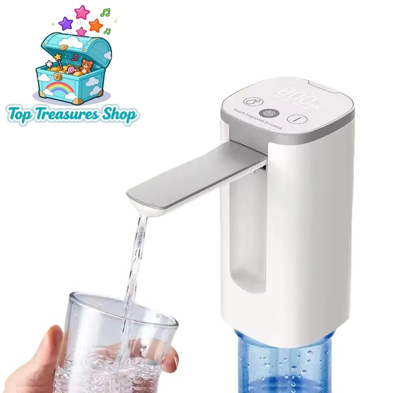 Water Dispenser Pump, Portable Smart Water Bottle Dispenser Pump, Rechargeable Electric Water Dispenser Pump, Drinking Utensils for Home, Office, Kitchen, Outdoor Drinkware