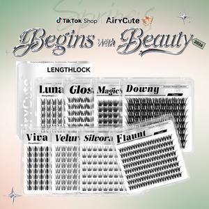 AiryCute LengthLock Collection | Lash Clusters Luna Glosa Viva Silvora Velure Flaunt Downy 8mm-16mm Ultra-Dense Waterproof Long-Lasting DIY Lashes for Flawless Look #SummerVibes