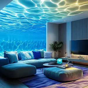 LED Projector, USB Powered Projector, USB Plug & Remote Control LED Nebula Projector, Adjustable Color Changing Ambient Light for Home Decor, Room Decor