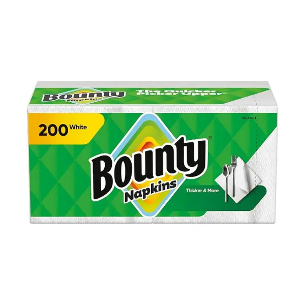 White Paper Napkins 200 Count – Disposable Kitchen & Dining Napkins Bulk Pack, Soft Absorbent Everyday Table Napkins, Home Party & Restaurant Use, Value Size Pack